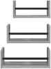 vidaXL 3-tlg. Wandregal-Set mit Stangen Grau Sonoma Holzwerkstoff 835447 Bild 4