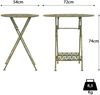Moritz Bistro Set Tisch oval + 2 Stühle altgrün antik aus Gusseisen Gartendeko Set Bistrotisch Bistrostühle 3-teilig Sitzgruppe Balkonmöbel Bild 2