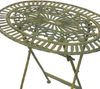Moritz Bistro Set Tisch oval + 2 Stühle altgrün antik aus Gusseisen Gartendeko Set Bistrotisch Bistrostühle 3-teilig Sitzgruppe Balkonmöbel Bild 5