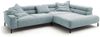 KAWOLA Sofa DELIA Ecksofa Cord hellblau mit motorischem Sitzvorzug Recamiere rechts 74 x 219 x 276 cm Bild 3