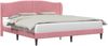 vidaXL Bettrahmen mit Kopfteil Rosa 200 x 200 cm Samt 42027944 Bild 2