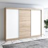 Schwebetürenschrank MERO 3-türig Schrank 200 cm Farbe: Sonoma ,weiß Bild 2