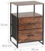 Relaxdays Nachttisch Industrial 2er Set Bild 5