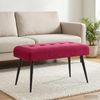 vidaXL Bank mit Knopfheftung Weinrot 80 x 40 x 46 cm Samt 42038520 Bild 3