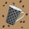 matches21 HOME & HOBBY Tasse Kaffeetassen 4er Set Retro Muster geflochten gestreift, 4-tlg, Keramik, Tee Kaffee-Becher, modern, schwarz weiss, 250 ml Bild 4