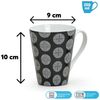 matches21 HOME & HOBBY Tasse Kaffeetassen 4er Set Retro Muster geflochten gestreift, 4-tlg, Keramik, Tee Kaffee-Becher, modern, schwarz weiss, 250 ml Bild 2