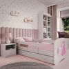 Raumhirsch Furniture Kinderbett 70x140, 80x160, 80x180 cm - Komplettset mit Matratze & Schublade (Bett für Mädchen, Einzelbett Kinder 2–12, mit Rausfallschutz & Lattenrost), verschiedene Farben & Designs Bild 2