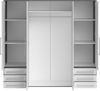 Stella Trading Schlafzimmerschrank, Holzwerkstoff, Weiß-Graphitfarben, Breite 206 cm Bild 4