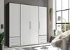 Stella Trading Schlafzimmerschrank, Holzwerkstoff, Weiß-Graphitfarben, Breite 206 cm Bild 2