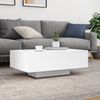 vidaXL Couchtisch mit LED-Leuchten Weiß 85x55x31 cm 836609 Bild 4