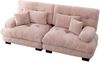 Ecksofa 81cm×220cm×77cm in Rosa aus Chenille – modulares Sofa mit Lenden- und Dekokissen Bild 4