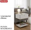 Floordirekt Beistelltisch Concept Epure MK-139, B50 × T40 × H65 cm, verschließbare Schublade (modular, kratzfeste Pulverbeschichtung), Beistellregal mit verchromtem Metallgestell, höhenverstellbare Füße Bild 3