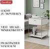 Floordirekt Beistelltisch Concept Epure MK-139, B50 × T40 × H65 cm, verschließbare Schublade (modular, kratzfeste Pulverbeschichtung), Beistellregal mit verchromtem Metallgestell, höhenverstellbare Füße Bild 4