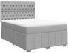 vidaXL Boxspringbett mit Matratze Hellgrau 140x190 cm Stoff 3293970 Bild 3