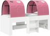 vidaXL Hochbett für Kinder mit Tunnel Weiß und Rosa Holzwerkstoff 3423536 Bild 2