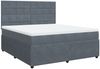 vidaXL Boxspringbett mit Matratze Dunkelgrau 180x200 cm Samt 3294707 Bild 3