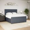 vidaXL Boxspringbett mit Matratze Dunkelgrau 180x200 cm Samt 3294707 Bild 5