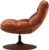 Drehsessel Elvi aus Chenille-Stoff, moderner Relaxsessel mit Drehfunktion, rostbraun, komfortabel gepolstert Bild 4