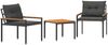 vidaXL Gartenmöbel-Set 3 pcs Dunkelgrau Poly-Rattan 42025362 Bild 2