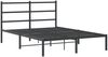 vidaXL Bettgestell mit Kopfteil Metall Schwarz 140x200 cm 355366 Bild 3