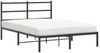 vidaXL Bettgestell mit Kopfteil Metall Schwarz 140x200 cm 355366 Bild 2