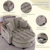 Multifunktionales Sofa, 2-in-4 Sofa-Bett mit Aufbewahrungs-Hocker atmungsaktiver Stoff für kleine Räume, Stoff und Eukalyptusholz, Black, Bild 4