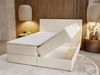 GRAINGOLD Marbella Doppelbett 200x200,Boxspringbett mit Kopfteil und Bettkästen, Velour-Stoff, Beige Bild 4