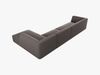 Micadoni Ecksofa Ruby 5-Sitzer Rechts Samt Salvador Dunkelgrau Bild 5
