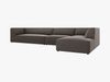 Micadoni Ecksofa Ruby 5-Sitzer Rechts Samt Salvador Dunkelgrau Bild 3