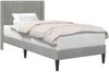 vidaXL Bettrahmen mit Kopfteil Hellgrau 90 x 200 cm Samt 42027479 Bild 2