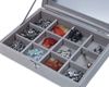 Yudu Aufbewahrungsbox Schmucktablett Schmucklade Schmuckkästchen mit Glasdeckel grau Bild 2