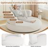 Aufblasbares Sofa aufblasbarer Lounger Luftsofa mit abnehmbarem Bezug großzügige Liegefläche Weiß Bild 4