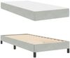 vidaXL Boxspringbett mit Matratze Hellgrau 80 x 220 cm Stoff 3398767 Bild 4