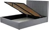 Vente-unique - SARAH Bett Stoff Grau - B 214 cm x H 120 cm x L 170 cm Bild 5