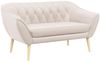 Sofa, Skandinavischer Stil, Holzbeine - PIRS - 2 Sitzer - Beige - Velours Bild 2