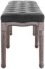 vidaXL Bank Leinen Massivholz 150x40x48 cm Dunkelgrau 245362 Bild 3