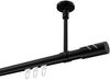 Innenlauf-Gardinenstangen-Set Sonette Zoena 120 cm, 1-läufig, 20 mm Ø Schwarz Bild 1