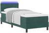 vidaXL LED Boxspringbett mit Kopfteil Dunkelgrün 80 x 200 cm Samt 3342683 Bild 3