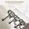 BarberPub Friseurwagen mit 3 Schubladen & 2 Schränken, Beauty Salon Trolley mit 3 Föhnhaltern, Rollwagen Servierwagen Friseur Arbeitswagen, 0065 (Weiß-Gold) Bild 5