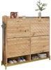 Refined Living Schuhschrank Schuhregal in Holzoptik, mit 4-türiger Schuhschrank, Flurschrank (108,5 cm (L) × 24 cm (B) × 100 cm (H), Schuhschrank schmal Flur, Flurschrank platzsparend, Schuhaufbewahrung modern, Schuhkommode, Schuhaufbewahrung, Aufbewah... Bild 4
