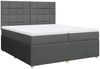 vidaXL Boxspringbett mit Matratze Dunkelgrau 200x200 cm Stoff 3294464 Bild 3