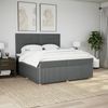 vidaXL Boxspringbett mit Matratze Dunkelgrau 200x200 cm Stoff 3294464 Bild 5