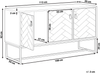 Sideboard dunkler Holzfarbton / weiß 3 Schränke NUEVA Bild 2