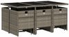 vidaXL 11-tlg. Garten-Essgruppe mit Kissen Grau Poly Rattan 3277735 Bild 2