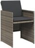 vidaXL 11-tlg. Garten-Essgruppe mit Kissen Grau Poly Rattan 3277735 Bild 4