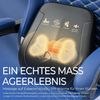 Gaming Stuhl mit beheizter Massage und Fußstütze, blau Bild 4