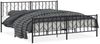 vidaXL Bettgestell mit Kopf- und Fußteil Metall Schwarz 193x203 cm 374461 Bild 2