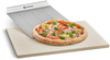 BURNHARD® Pizzastein mit Pizzaschaufel, Cordierit, extra krosses Backergebnis, hitzebeständig, Edelstahl-Schaufel, für Backofen & Grill, 45x35 cm, Zubehör Set – Pizzastein Set Deluxe - Multi-Color - #946805 Bild 1