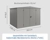 Hörmann Ecostar Metall-Gerätehaus Trend mit Satteldach Typ 3, 238x303 cm , graualuminium, 7,2 m²,2-flüglige Tür Bild 3