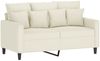vidaXL 2-Sitzer-Sofa Creme 120 cm Samt 359301 Bild 2